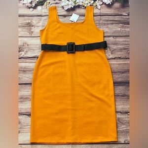 ❤️Gibson Latimer Vibrant Orange Midi Bodycon
